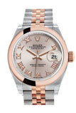 Rolex Datejust 28 Sundust Roman Dial Jubilee Ladies Watch 279161 NP
