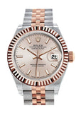 Rolex Datejust 28 Sundust Dial Fluted Bezel Jubilee Ladies Watch 279171 NP