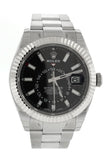 Rolex Sky Dweller Black Dial 18K White Gold Bezel Oyster Men's Watch 326934