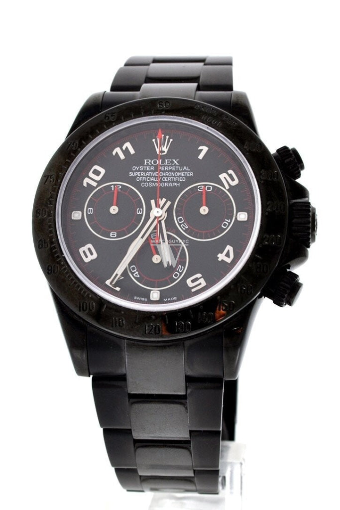Rolex Black-Pvd Cosmograph Daytona Black Dial Stainless Steel Boc Coating Oyster Mens Watch Rolex