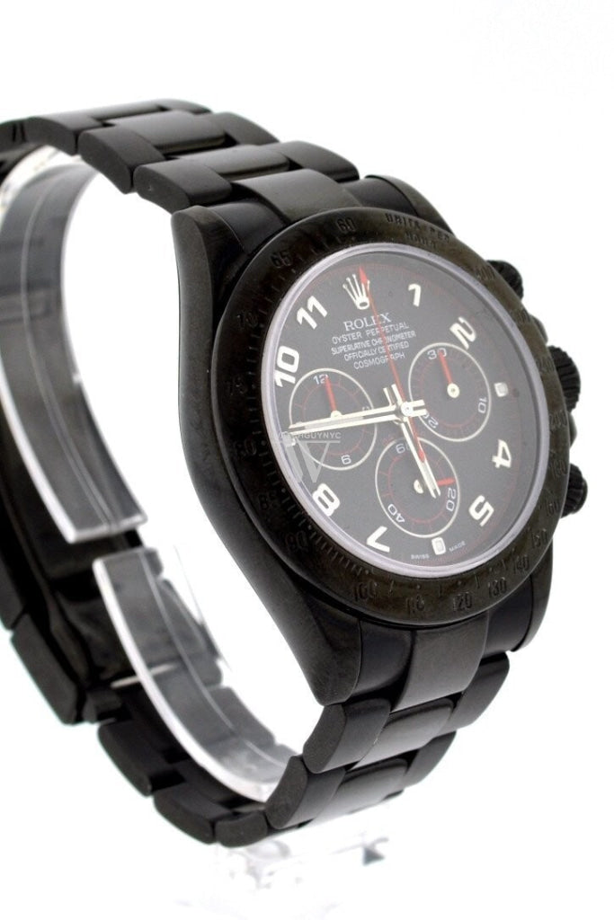 Rolex Black-Pvd Cosmograph Daytona Black Dial Stainless Steel Boc Coating Oyster Mens Watch Rolex