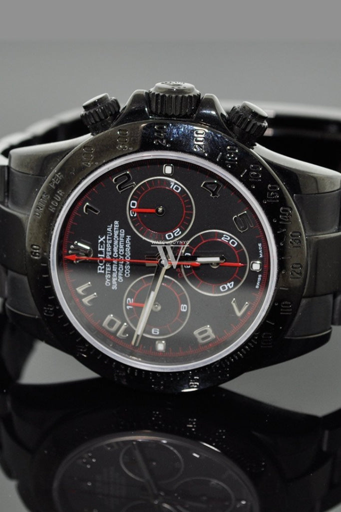 Rolex Black-Pvd Cosmograph Daytona Black Dial Stainless Steel Boc Coating Oyster Mens Watch Rolex