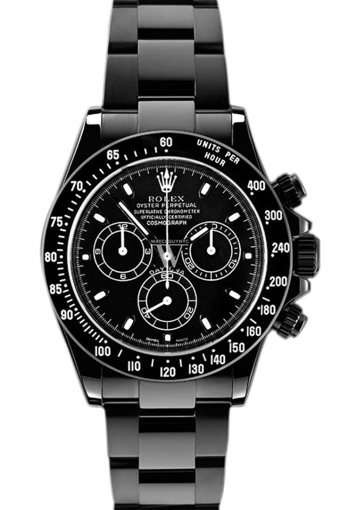 Rolex Black-Pvd Cosmograph Daytona Black Dial Stainless Steel Boc Coating Oyster Mens Watch / None