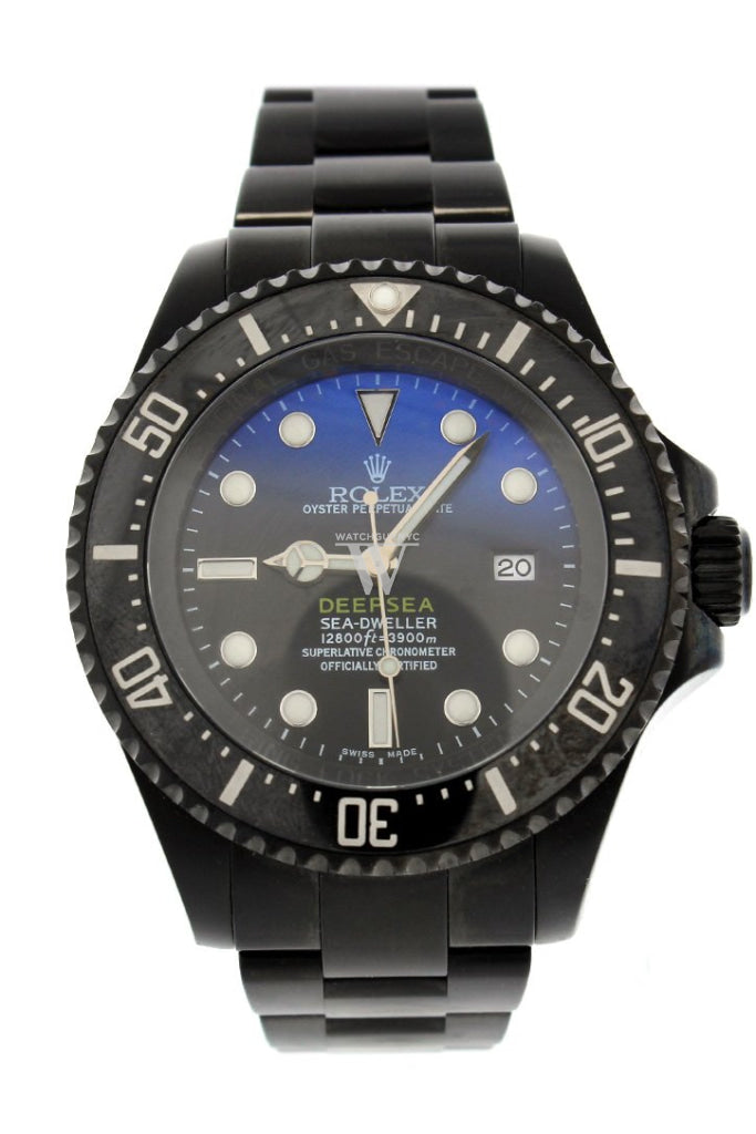 Rolex Black-Pvd Sea Dweller Deepsea Black Blue Dial Stainless Steel Boc Coating Oyster Automatic