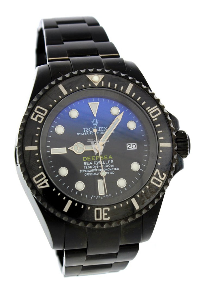 Rolex Black-Pvd Sea Dweller Deepsea Black Blue Dial Stainless Steel Boc Coating Oyster Automatic