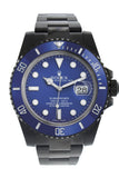 Rolex Black-pvd Submariner Blue Dial Blue Cerachrom Bezel Steel Black Boc Coating Men's Watch