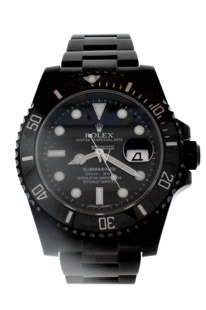 Rolex Black-Pvd Submariner Black Dial Cerachrom Bezel Steel Boc Coating Mens Watch 116610 Rolex Pvd