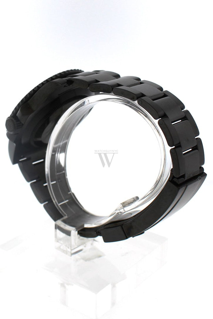 Rolex Black-Pvd Submariner Blue Dial Cerachrom Bezel Steel Black Boc Coating Mens Watch Pvd