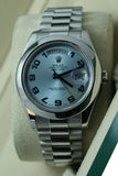 Rolex Day Date Ii 41 Ice Blue Arab Dial Platinum President Automatic Mens Watch 218206