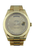 Rolex Day-Date II 41 President Champagne Roman Dial Men's Watch 218238