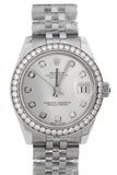 Rolex DateJust 31 Silver Diamond Dial Jubilee Watches 178384