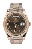 Rolex Day-Date II 41 President Chocolate Dial Rose Gold Men’s Watch 218235