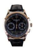 Patek Philippe Complications Chronograph Rose Gold Men Watch 5170R-010 Black