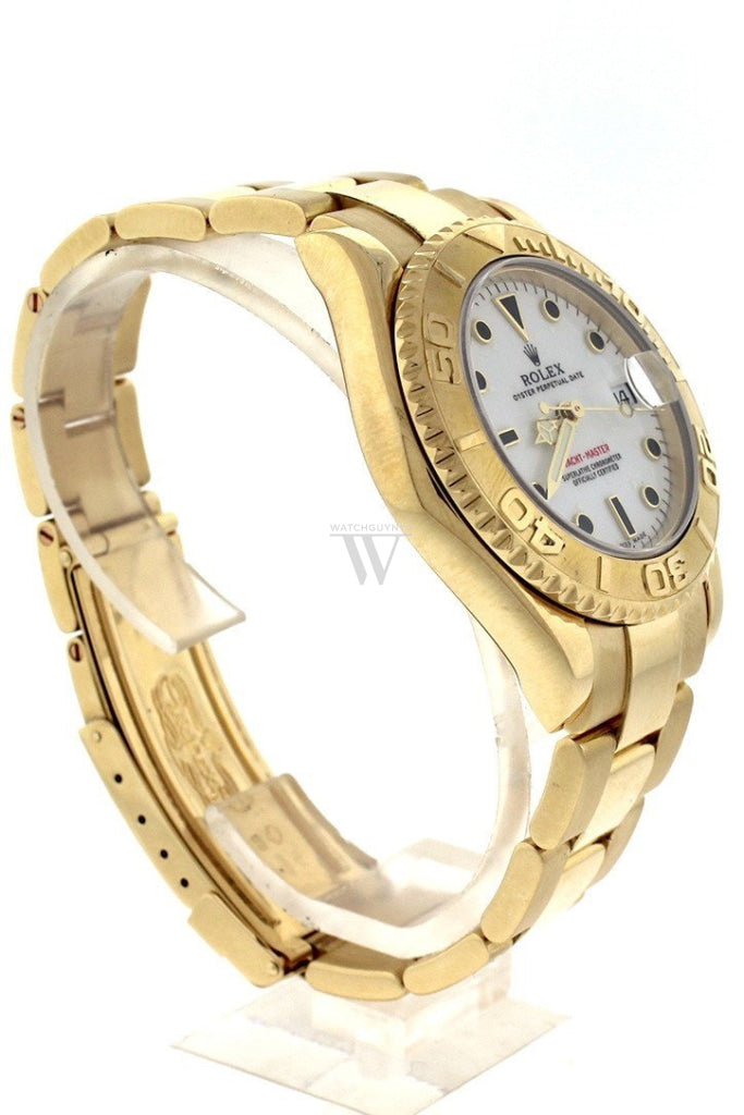 Rolex Yacht-Master White Dial Steel 18K Yellow Gold Ladies Watch 169628 Pre-Owned-Watches