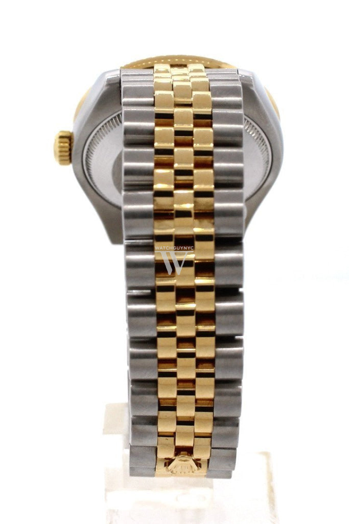 Rolex Datejust Lady 31 Silver Diamond Dial 18 Carat Yellow Gold Ladies Watch 178383