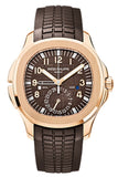 Patek Philippe Aquanaut Brown Embossed Arabic Dial Rose Gold Composite Men's Watch 5164R-001
