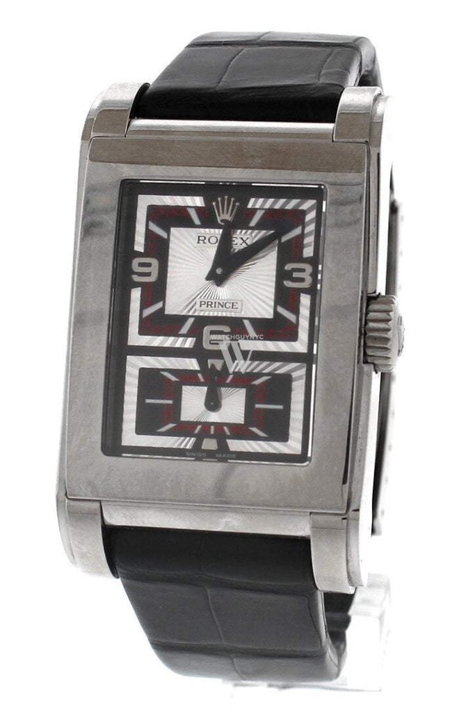 Rolex Cellini Prince 18K White Gold Mens Watch 5443/9 Pre-Owned-Watches