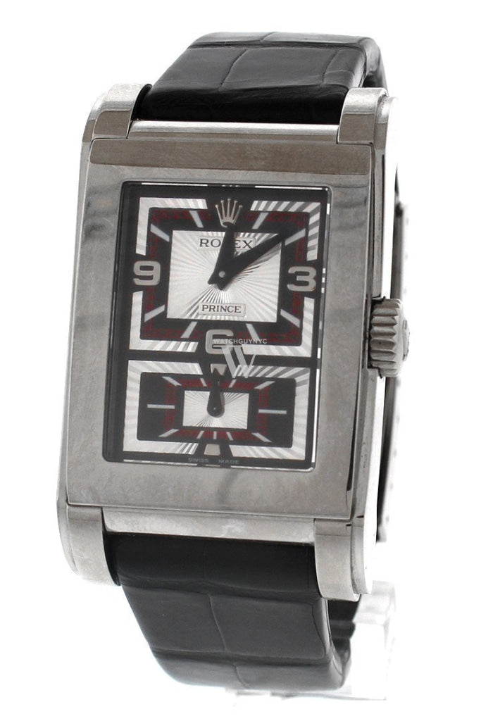 Rolex Cellini Prince 18K White Gold Mens Watch 5443/9 Pre-Owned-Watches