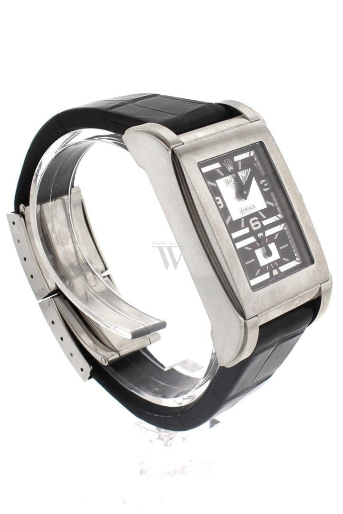 Rolex Cellini Prince 18K White Gold Mens Watch 5443/9 Pre-Owned-Watches