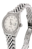 Custom Rolex Datejust Lady 31 Silver Diamond Dial Bezel Ladies Watch 178274 Watches