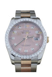 Rolex Custom Datejust 36 Pink Diamond Dial Dia Bezel 116201