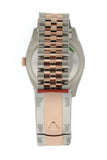 Rolex Datejust 36 White Mother-Of-Pearl Set With Diamonds Dial Dome Rose Gold Two Tone Jubileewatch