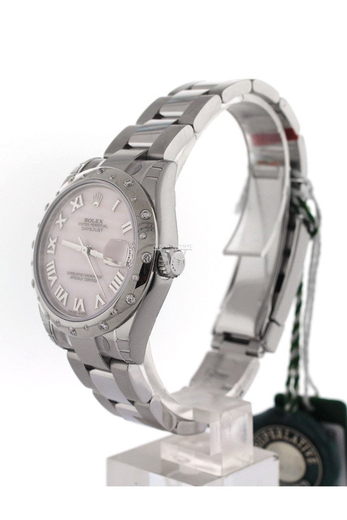 Rolex Datejust 31 Pink Mother Of Pearl Dial Diamond Bezel Ladies Watch 178344