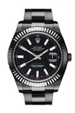 Rolex Black-pvd Datejust Black Dial Stainless Steel Black Boc Coating Oyster Men's Watch 116334