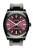 Rolex Black-pvd Oyster Perpetual Purple Dial Stainless Steel Black Boc Coating Oyster Men's Watch
